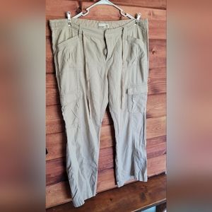 Linen-blend pants